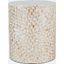 Global Archive Small Terrazzo Handcrafted Capiz Shell Accent Table In Sand