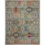 Global Vintage Grey And Multicolor 8 X 10 Area Rug