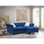 Glory Furniture Raisa Blue Sofa Chaise