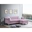Glory Furniture Raisa Pink Sofa Chaise