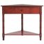 Gomez Red Corner Table with Storage Drawer