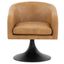 Gonzalez Pedastal Chair In Light Brown And Black