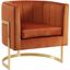 Goodman Cognac Velvet Chair