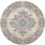 Grafix Ivory And Pink 8 Round Area Rug