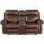 Granville Brown Double Reclining Loveseat With Center Console