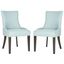 Gretchen Light Blue and Espresso 20 Inch Side Chair Set of 2