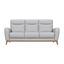Greyson 83 Inch Leather Sofa In Dove Gray