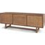 Grier Medium Brown Solid Wood With Cane Media Console