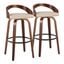 Grotto 30 Inch Fixed Height Barstool Set of 2 In Black