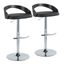 Grotto Adjustable Barstool Set of 2 In Black