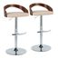 Grotto Adjustable Barstool Set of 2 In Chrome