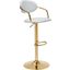 Gusto Bar Chair White and Gold