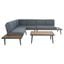 Guthrie Corner Living Set in Natural and Grey