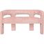 Gwen Modern Luxury Jacquard Fabric Upholstered Sculpture Bench In Pink
