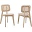 Habitat Wood Dining Side Chair Set of 2 In Gray