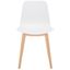 Haddie Molded Plastic Dining Chair Set of 2 In White/Natural