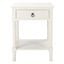 Haines 1 Drawer Accent Table in White