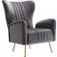 Halencia Grey Velvet Chair