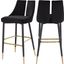 Hansford Black Velvet Counter Height Chair Dining Chair Set of 2