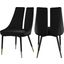 Hansford Black Velvet Dining Chair Set of 2