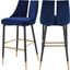 Hansford Navy Velvet Counter Height Chair Dining Chair Set of 2