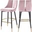 Hansford Pink Velvet Counter Height Chair Dining Chair Set of 2