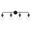 Hanson 4 Lights Bath Sconce In Black With Clear Shade