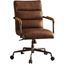 Harith Retro Brown Leather Executive Office Chair