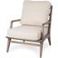 Harman Ii Off-White Fabric Seat With Wood Frame Accent Chair