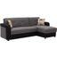 Harmony Upholstered Convertible Chaise Lounge with Storage In Gray HAR-GY-PU-CL