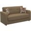 Harmony Upholstered Convertible Loveseat with Storage In Brown HAR-BN-LS