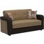 Harmony Upholstered Convertible Loveseat with Storage In Brown HAR-BN-PU-LS