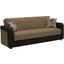 Harmony Upholstered Convertible Sofabed with Storage In Brown HAR-BN-PU-SB
