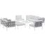 Harmony White 10 Piece Outdoor Patio Aluminum Sectional Sofa Set