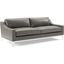 Harness Gray 83.5 Inch Stainless Steel Base Leather Sofa