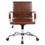 Harris Adjustable Office Executive Swivel Chair In Dark Brown