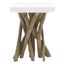 Hartwick White and Natural Branched Side Table