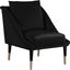 Hatmore Black Velvet Accent Chair
