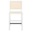 Hattie French Cane Counter Stool In White/Natural