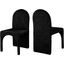 Havington Black Velvet Side Chair Set of 2