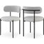 Heddasville White and Black Dining Chair Set of 2