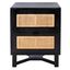 Hedwig 2 Drawer Nightstand in Black and Natural