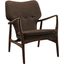 Heed Upholstered Fabric Lounge Chair In Walnut Brown