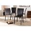 Heidi Modern and Contemporary Dark Brown Faux Leather Upholstered 4-Piece Dining Chair Set