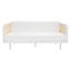 Helena French Cane Daybed In White/Natural
