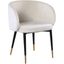 Hemingway Velvet Upholstered Side Chair In Cream