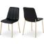 Hendrika Black Faux Leather Dining Chair Set of 2