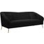 Hermosa Velvet Sofa In Black