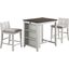 Heston White And Gray 36 Inch Counter Height Dining Set