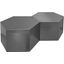 Hexagon Brushed Chrome Coffee Table 293-CT-2PC